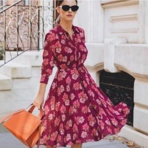 NWT Nanette Lepore Pin-tucked Midi Dress